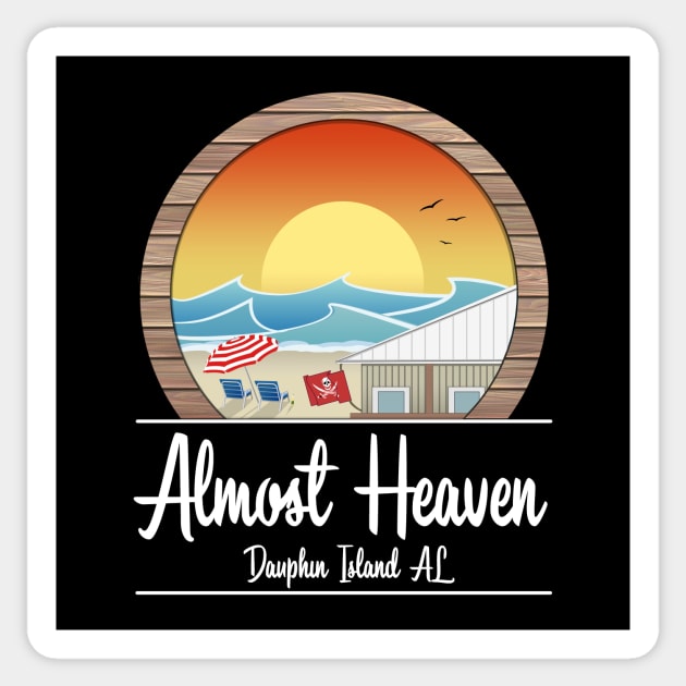 Dauphin Island Almost Heaven 2 Sticker by AgemaApparel